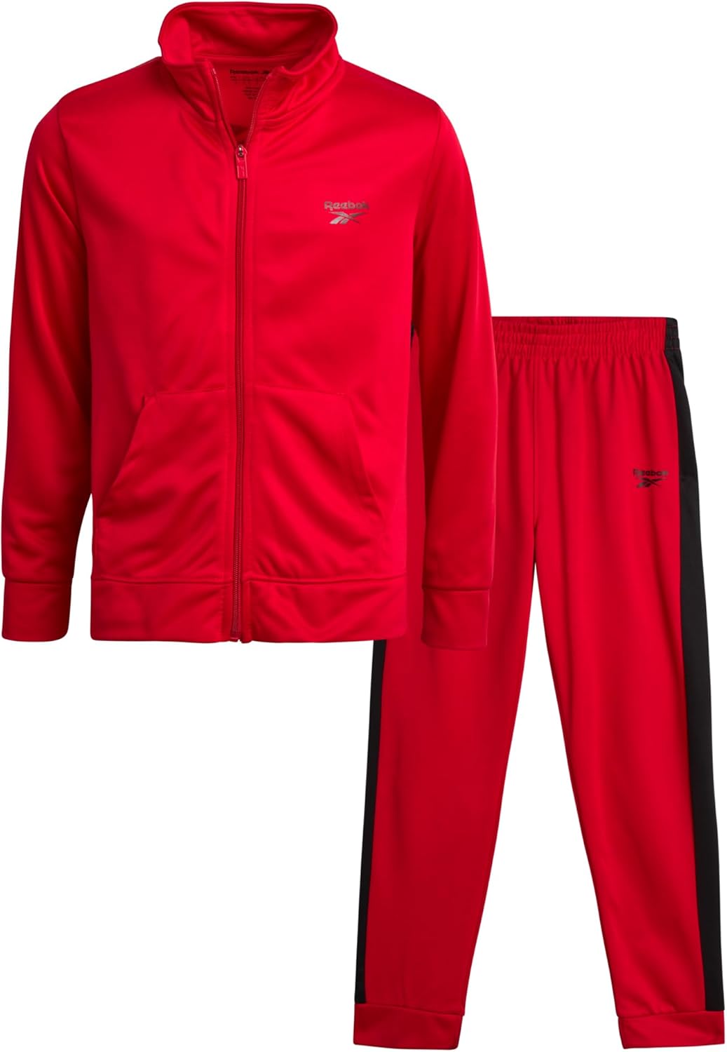 Reebok Boys Tracksuit Set - 2 Piece Athletic Tricot Fleece Lined Zip Up Jacket and Boys Sweatpants for Toddlers & Big Boys - Image 14