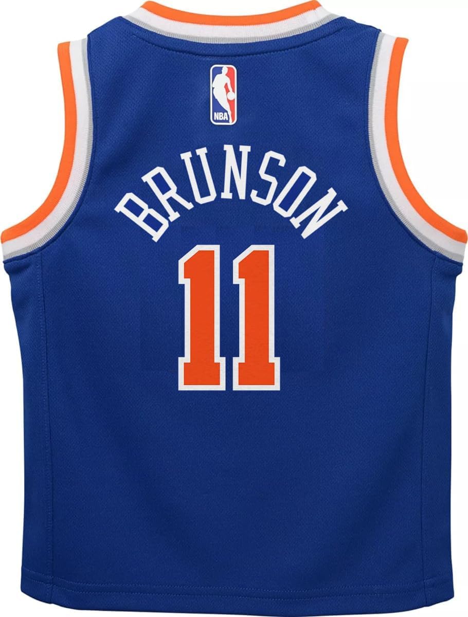 Jalen Brunson New York Knicks NBA Kids 4-7 Blue Icon Edition Player Jersey - Image 3