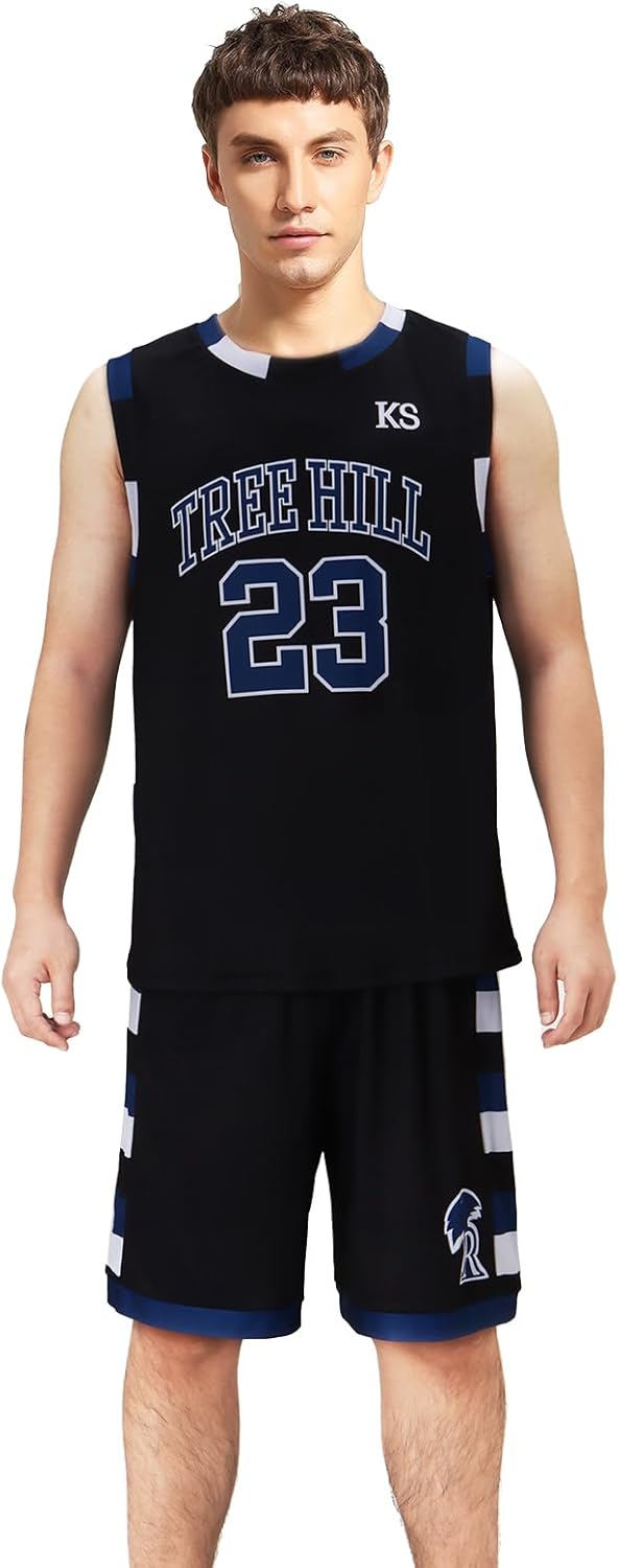 Mens Basketball Brothers Jersey 23 Scott Sports Shirt Vest Pants Set Halloween Cosplay Costume - Image 2