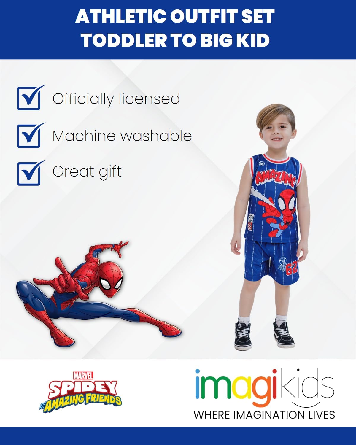 Marvel Spider-Man Miles Morales Hulk Mesh Jersey Tank Top Shirt and Basketball Shorts Toddler to Big Kid Sizes (2T - 18-20) - Image 2