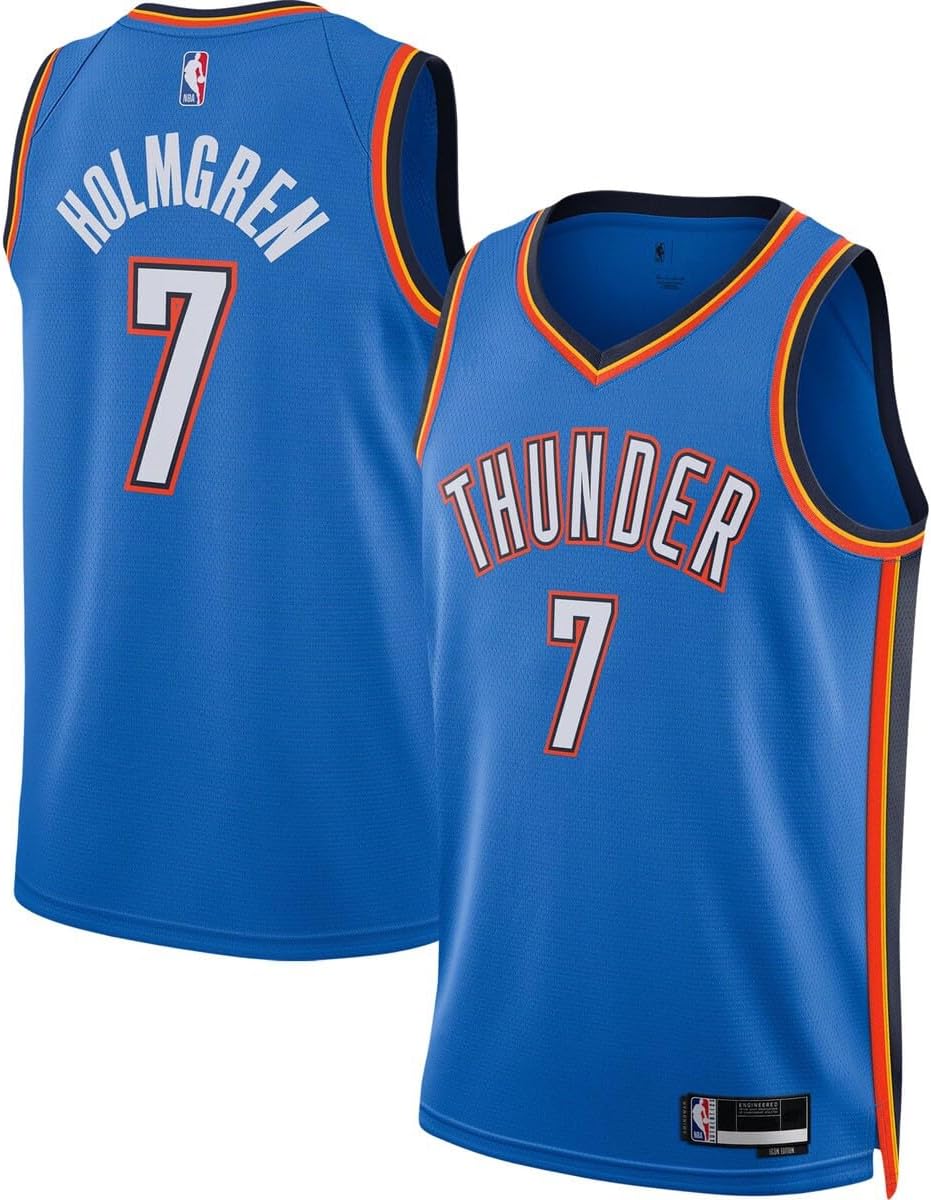 Chet Holmgren Oklahoma City Thunder NBA Kids Youth 8-20 Blue Icon Edition Swingman Jersey