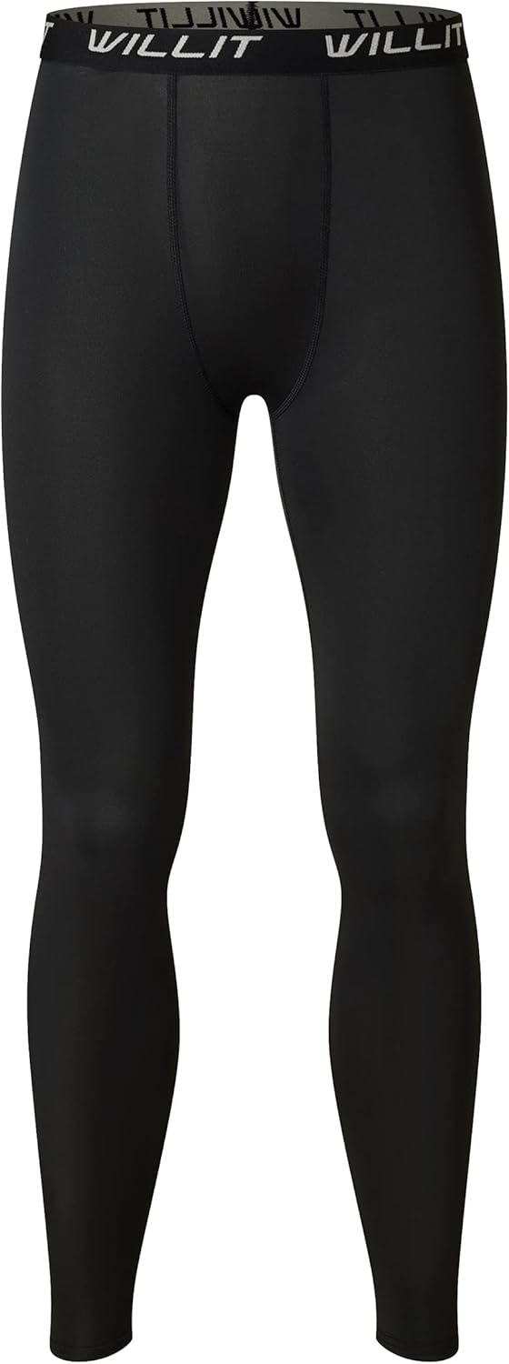 Willit Boys' Leggings Quick Dry Youth Compression Pants Basketball Sports Tights Kids Base Layer - Image 2