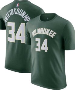 Giannis Antetkounmpo Milwaukee Bucks NBA Kids Youth 4-20 Green Icon Edition Performance Jersey T-Shirt