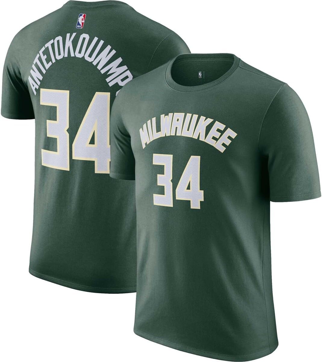 Giannis Antetkounmpo Milwaukee Bucks NBA Kids Youth 4-20 Green Icon Edition Performance Jersey T-Shirt