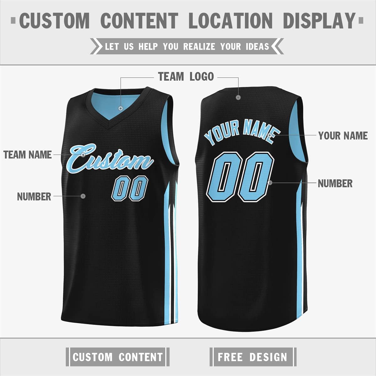 Custom Basketball Jersey - Reversible Sports Vest Add Any Team Name Number Personalized Jersey for Men/Youth - Image 3