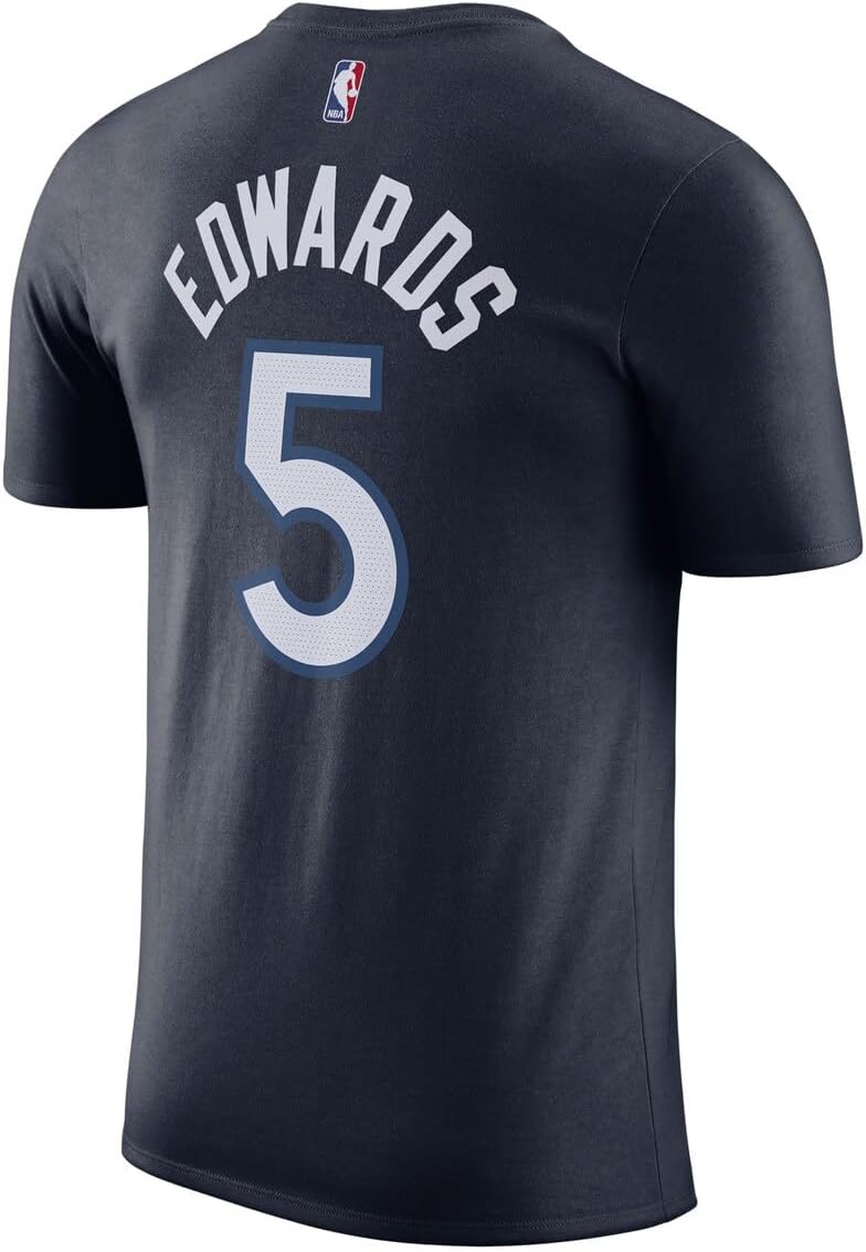 Anthony Edwards Minnesota Timberwolves NBA Kids Youth 4-20 Navy Icon Edition Performance Jersey T-Shirt - Image 3