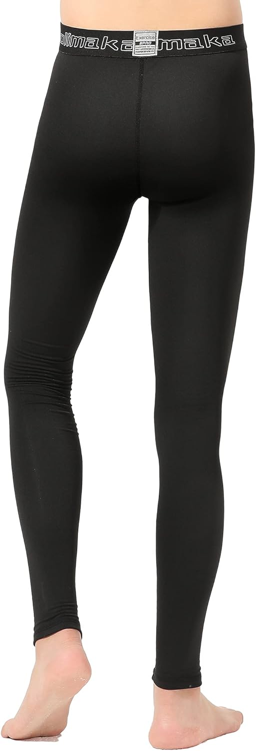 4 or 3 Pack Youth Boys' Compression Leggings Tights Athletic Pants Sports Base Layer for Kids Cold Gear - Image 4