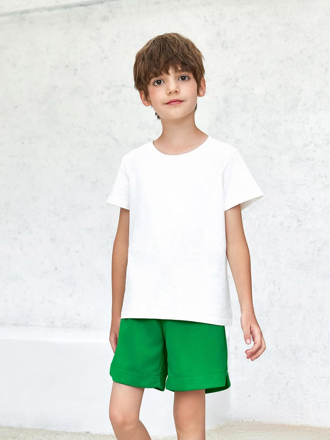 Haloumoning Boys Athletic Shorts High Waist Elastic Active Performance Running Basketball Shorts with Pockets 5-14 Years - Image 2