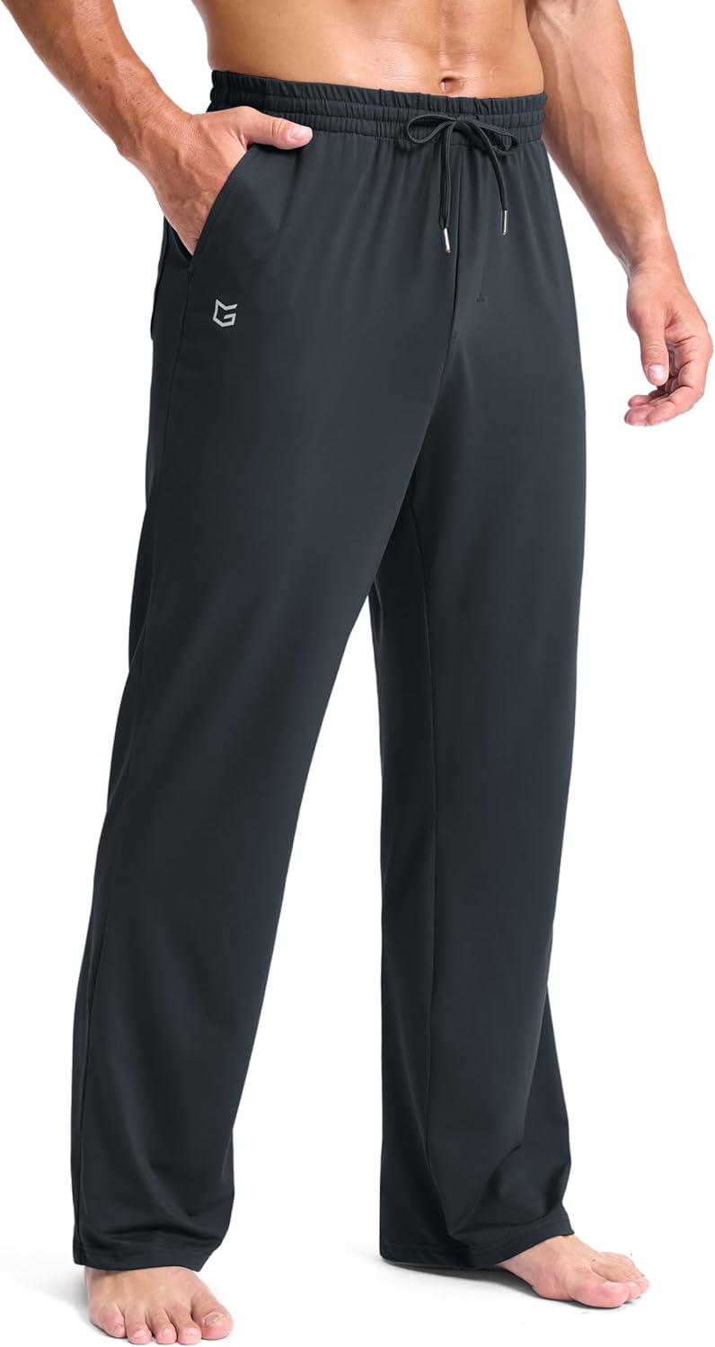G Gradual Men's Yoga Sweatpants Soft Lounge Casual Pants Open Bottom Stretchy Athletic Sweat Pants with Pockets - Image 15