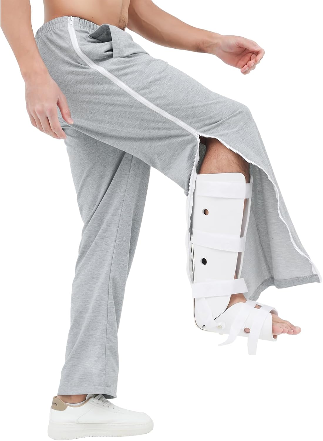 Mens Post Surgery Tearway Pants 2 Side Zippers Basketball Pants Sweatpants - Image 10