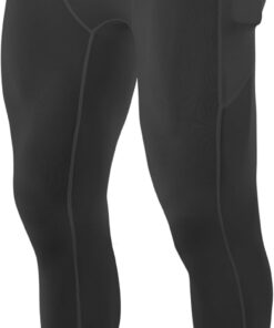 Men’s Compression Pants Running Leggings Athletic Base Layer Workout Tights with Pockets for Sports Basketball