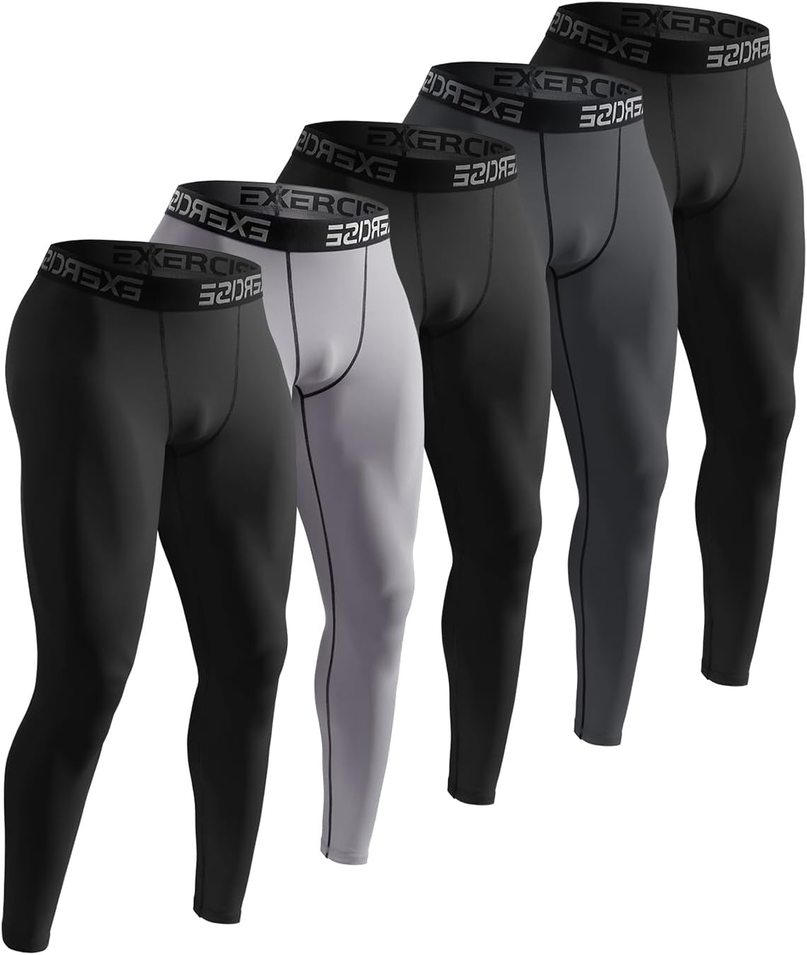 5/6 Pack Men’s Compression Pants Performance Athletic Baselayer Leggings Running Tights for Workout Basketball - Image 8