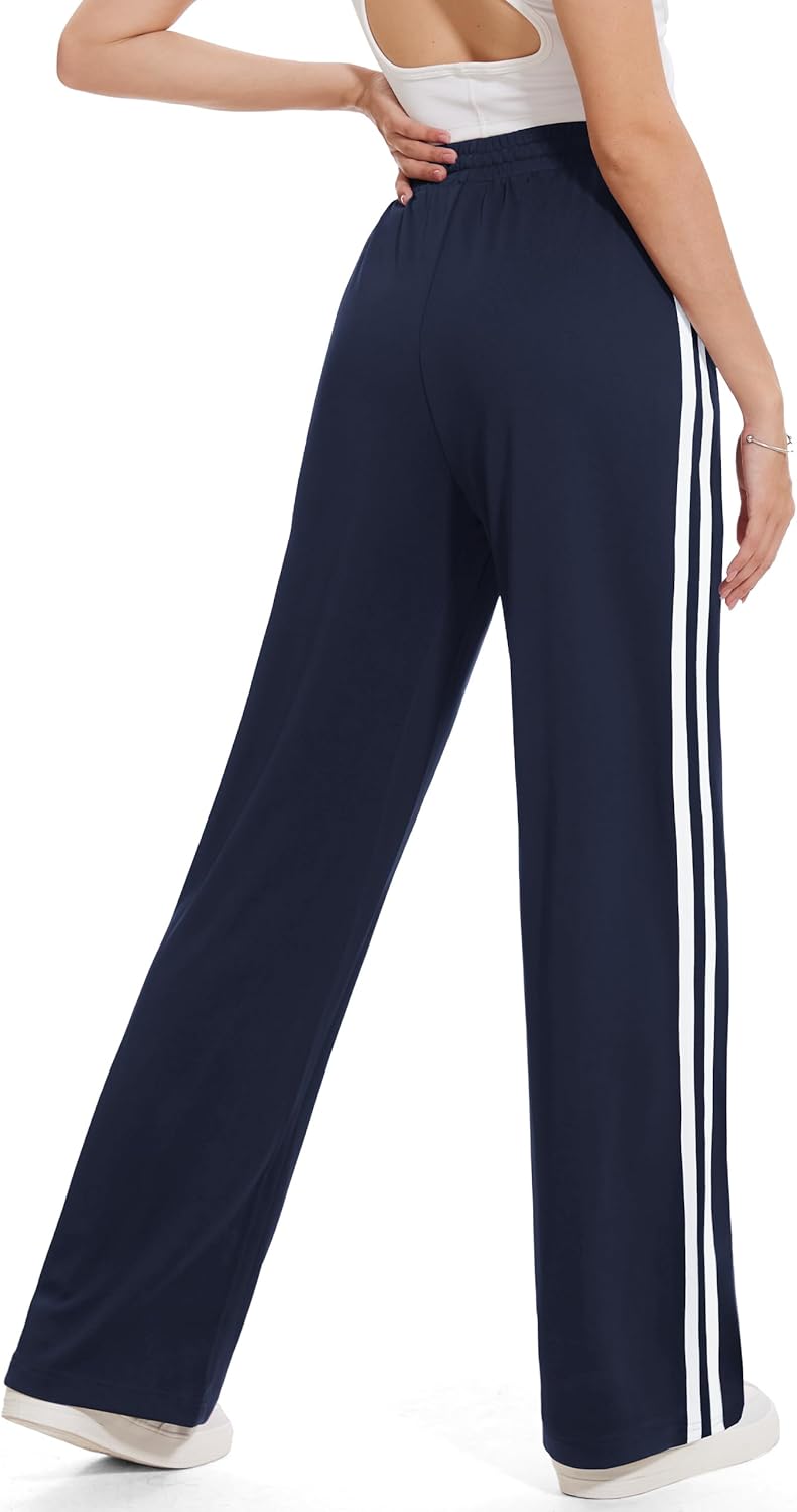 Tapata Women's 28/30/32/34 Inseam Track Pants Loose Straight Leg Jogging Sweatpants Warm-Up Sports Athletic Running - Image 2