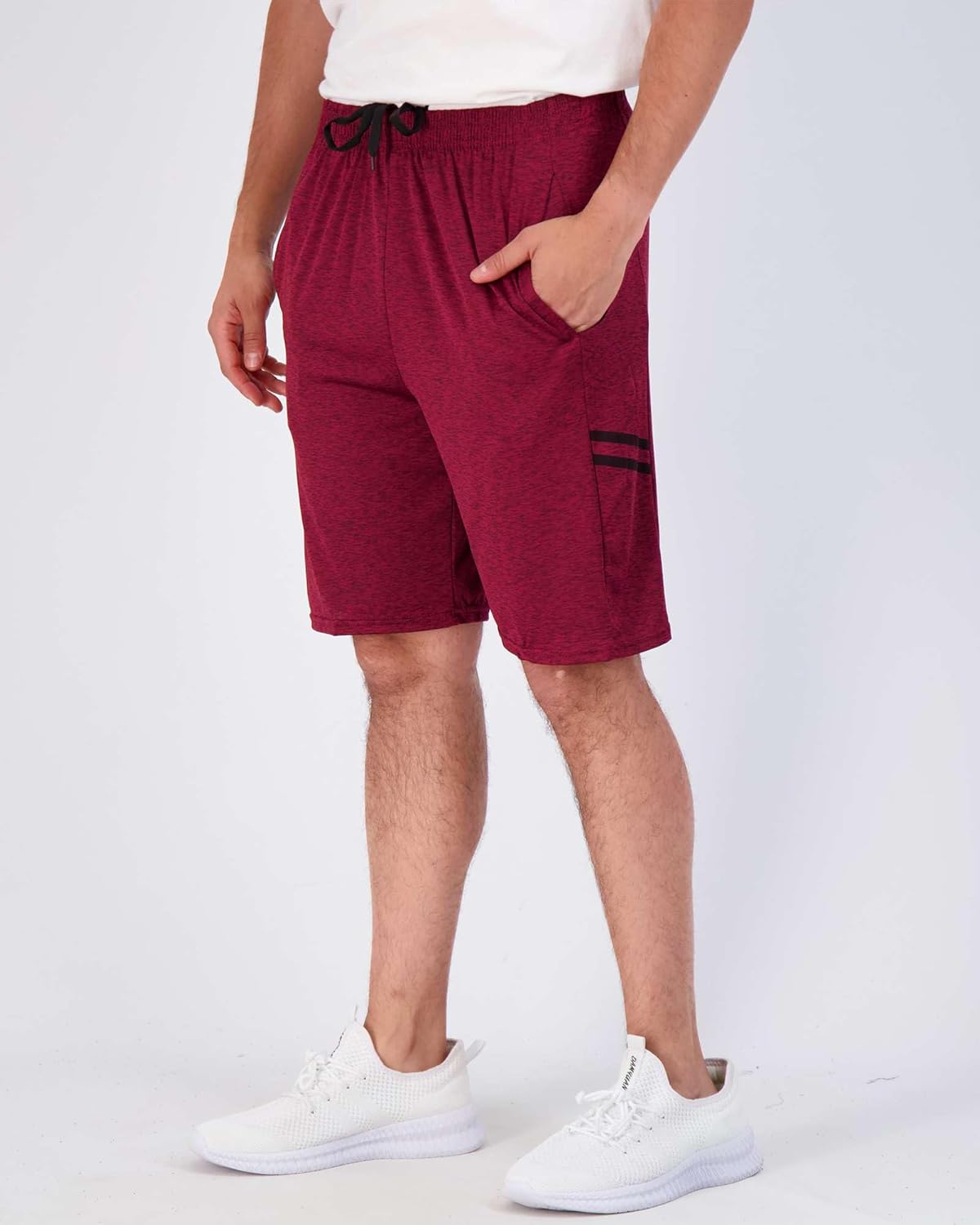 Real Essentials Men’s 5 Pack: 9" Dry-Fit Shorts – Athletic Gym, Workout, Basketball, Running, Casual Lounge Active Pockets - Image 4