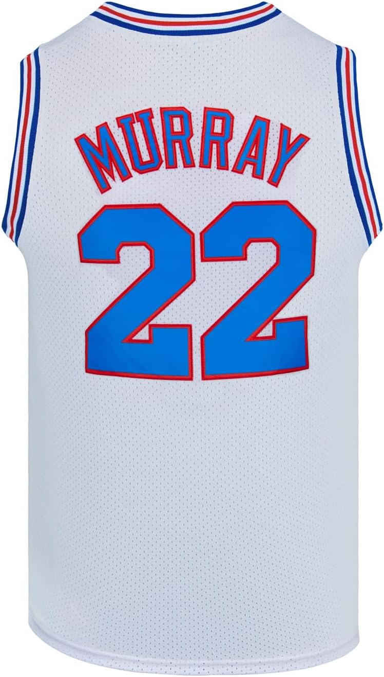 CNALLAR Mens Basketball Jersey #22 Space Movie Jersey Shirts White/Black