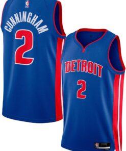 Cade Cunningham Detroit Pistons NBA Kids Youth 8-20 Blue Icon Edition Swingman Jersey