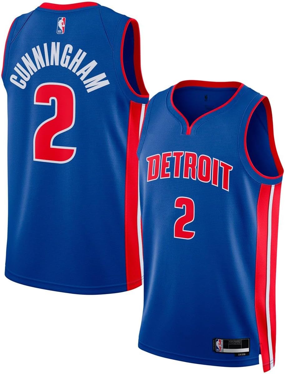 Cade Cunningham Detroit Pistons NBA Kids Youth 8-20 Blue Icon Edition Swingman Jersey
