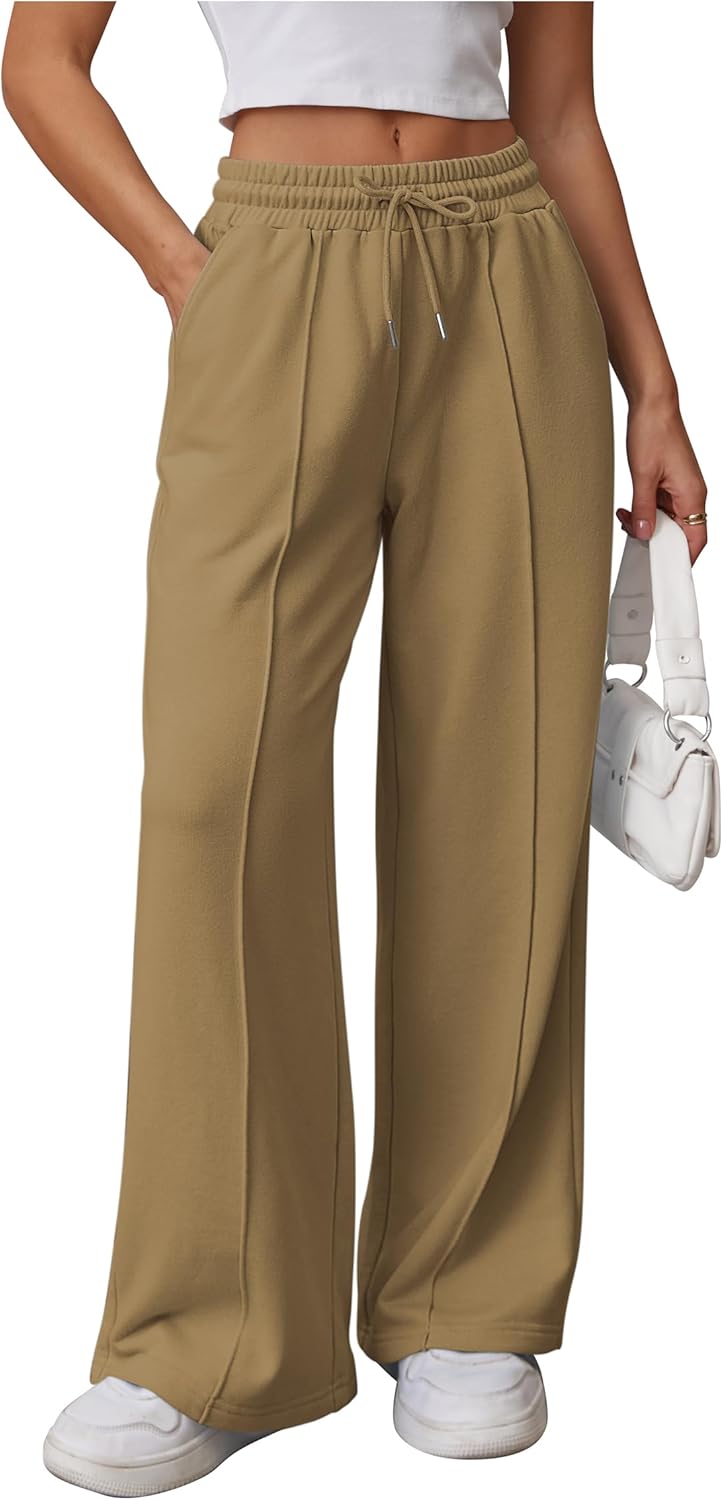 ATHMILE Womens Wide Leg Sweatpants High Waisted Baggy Pants Fashion Teen Girl Drawstring Athletic Joggers - Image 12