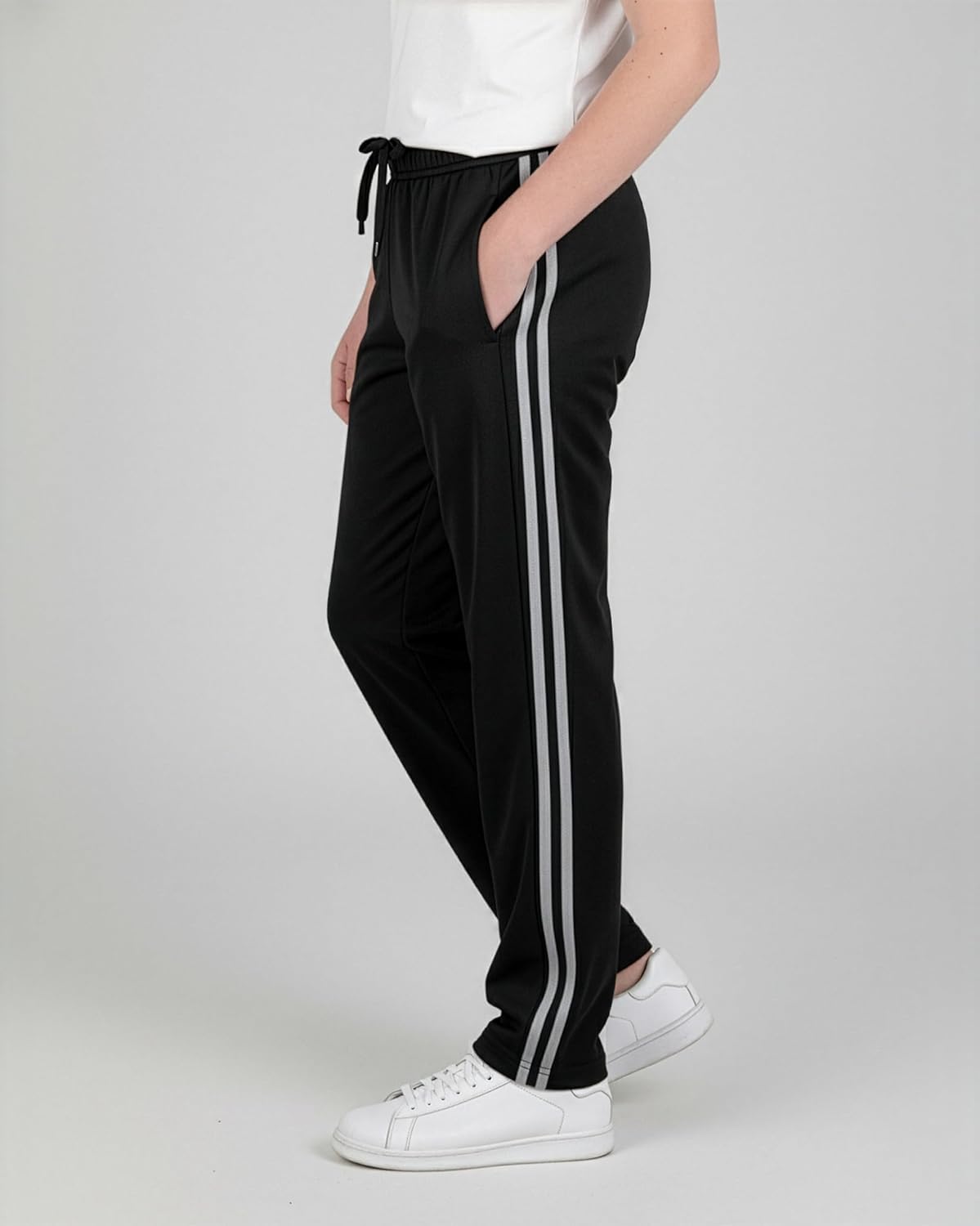 Real Essentials 3 Pack: Boys' Tricot Open Bottom Fleece-Lined Sweatpants with Pockets - Image 5