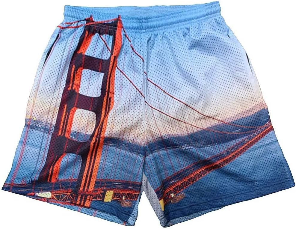 Men’s Mesh Basketball Shorts Camo Print Breathable Athletic Shorts Running Gym Outdoor Casual Wear - Image 10