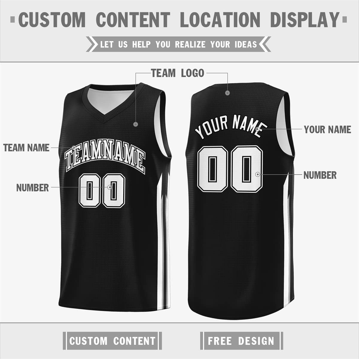 Custom Basketball Jersey for Men &Boy,Blank Athletic Uniform Personalized Printed Team Name Number Logo - Image 3