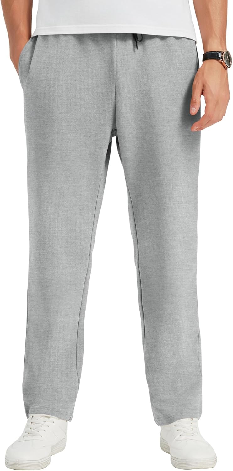 Idtswch 30/32/34/36/38/40 Long Inseam Mens Tall Sweatpants Open Bottom Joggers Athletic Yoga Pants with Pockets - Image 7