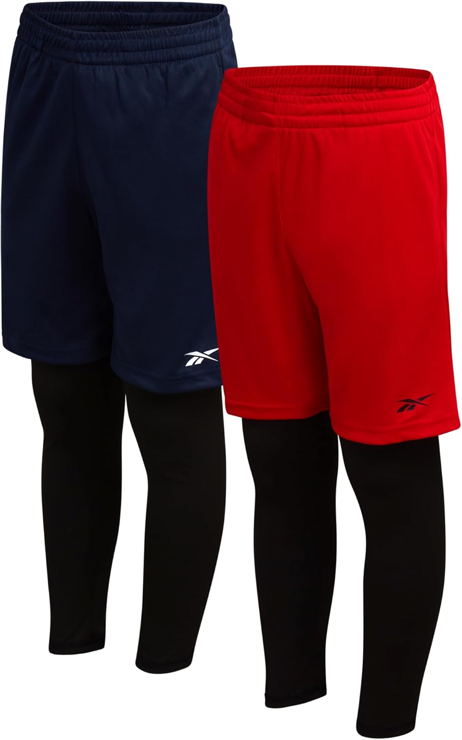 Reebok Boys Basketball Shorts - 2 Pack 2-in-1 Boys Athletic Shorts for Running with Compression Leggings Pockets & Drawstring - Image 11