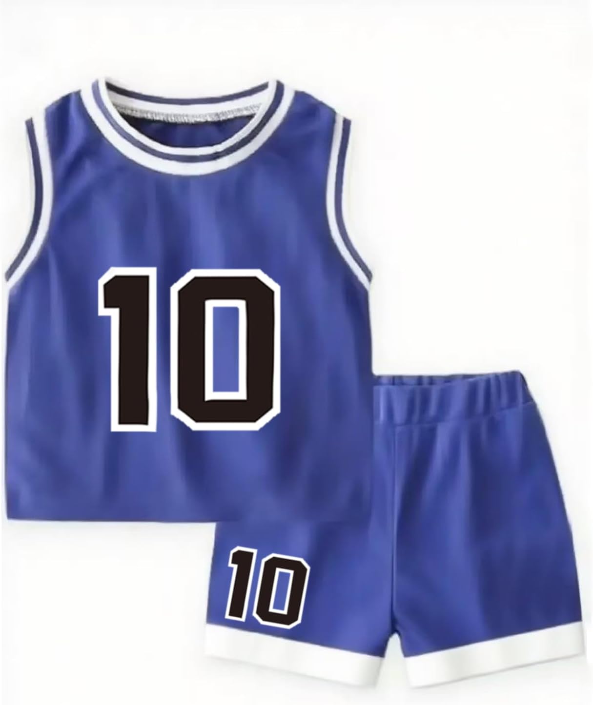 Kids Basketball Jerseys #10 Athletic Scrimmage Tank Top Shorts Sport Sets for 5-12 Years Girls and Boys - Image 9