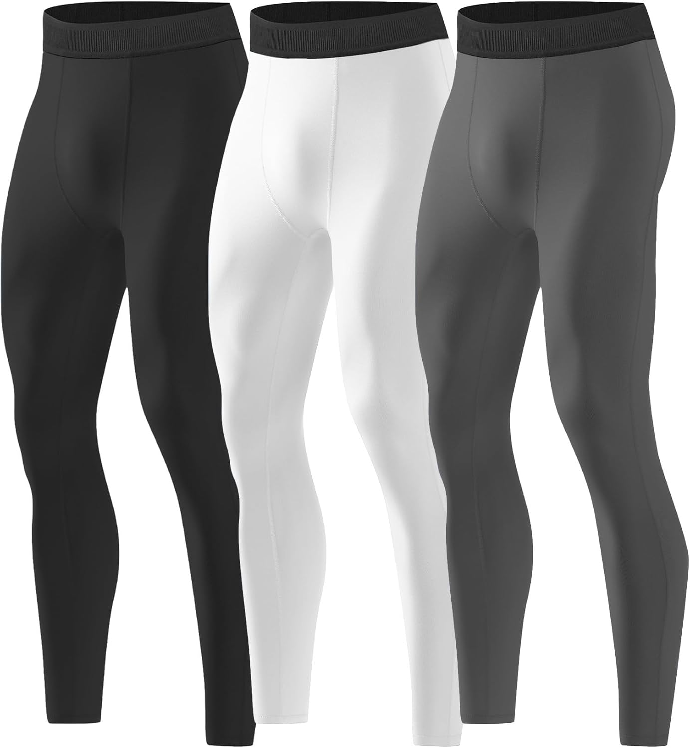 Compression Pants Leggings Running Tights for Men 1,3 or 5 Pack Athletic Base Layer Pants for Workout Basketball - Image 12