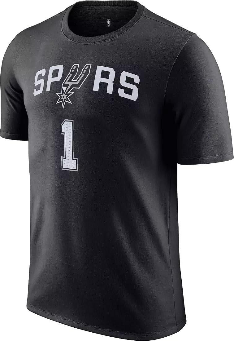 Victor Wembanyama San Antonio Spurs NBA Kids Youth 4-20 Black Statement Edition Jersey T-Shirt - Image 2
