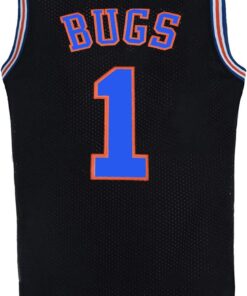 BOROLIN Youth Basketball Jersey #1 Moive Space Jerseys Bugs Shirts for Kids 90s Hiphop Party Clothing