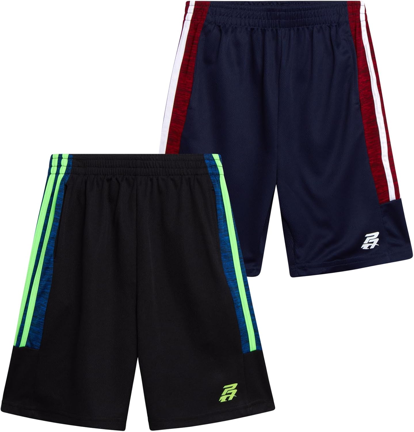 Pro Athlete Boys Athletic Shorts - 2 Pack Quick Dry Athletic Basketball Gym Shorts with Pockets (Sizes 8-16)