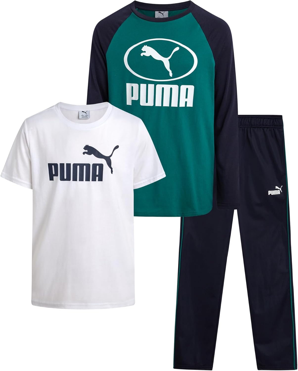 PUMA Boys Sweatpants Set - 3 Piece Fleece Pullover Long Sleeve Shirts Boys TShirt and Jogger Pants Kids Activewear Set (8-16) - Image 11