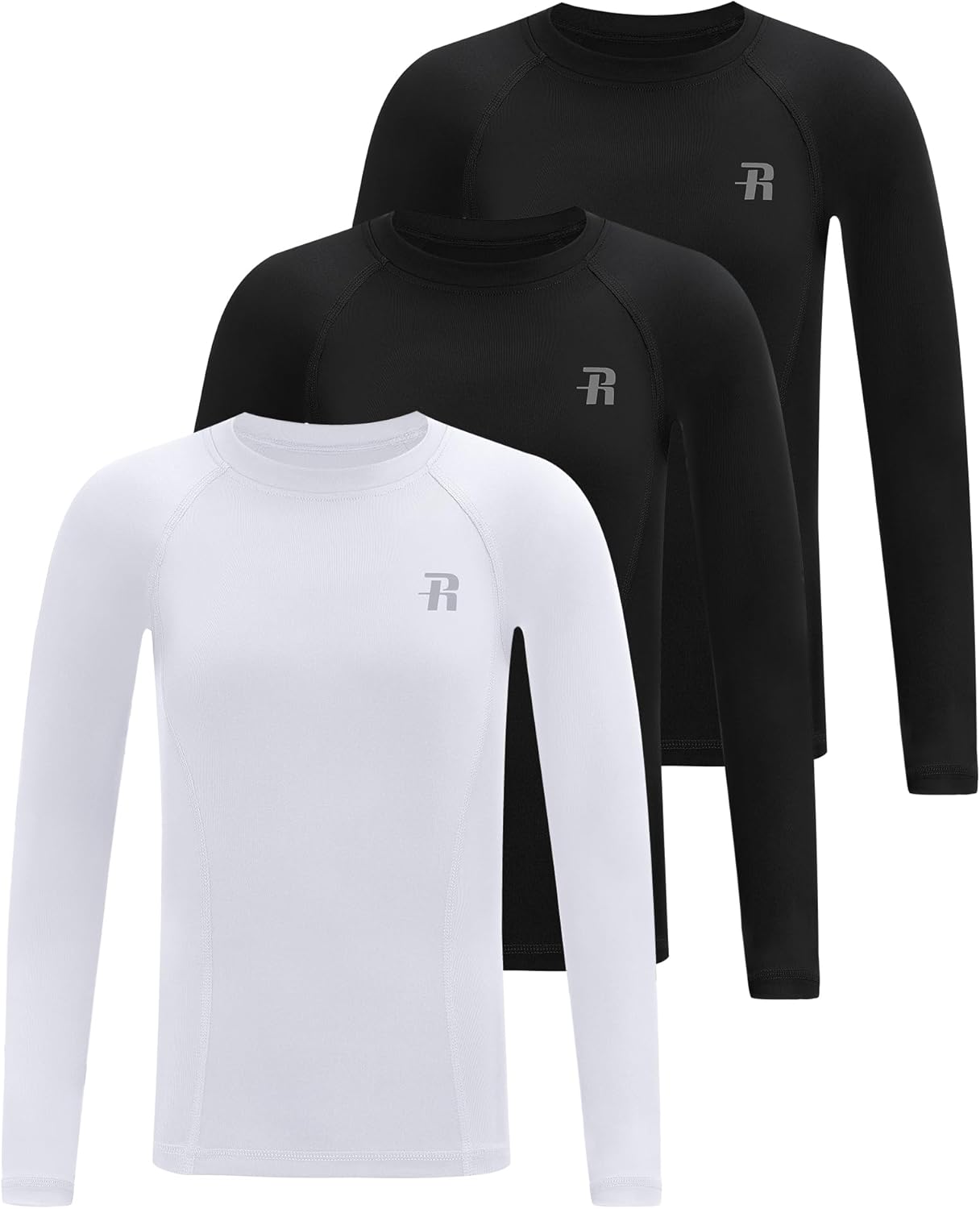 Runhit Boys Compression Shirt Kids Long Sleeve Athletic Undershirt Youth Quick Dry Base Layer for Football Baseball - Image 9
