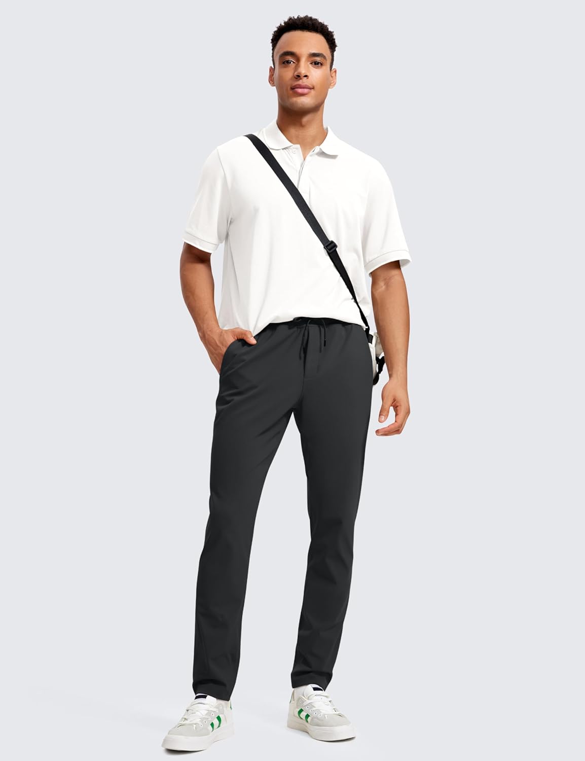 CRZ YOGA 4-Way Stretch Athletic Pants for Men 30" Workout Lounge Casual Work Jogger with Zip Pocket - Image 3