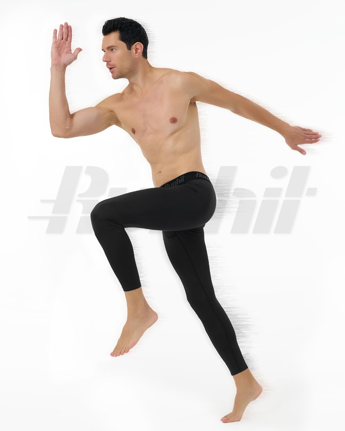 Runhit Men’s Compression Pants Running Tights Workout Leggings Athletic Base Layer Pants for Sports Yoga Basketball - Image 6