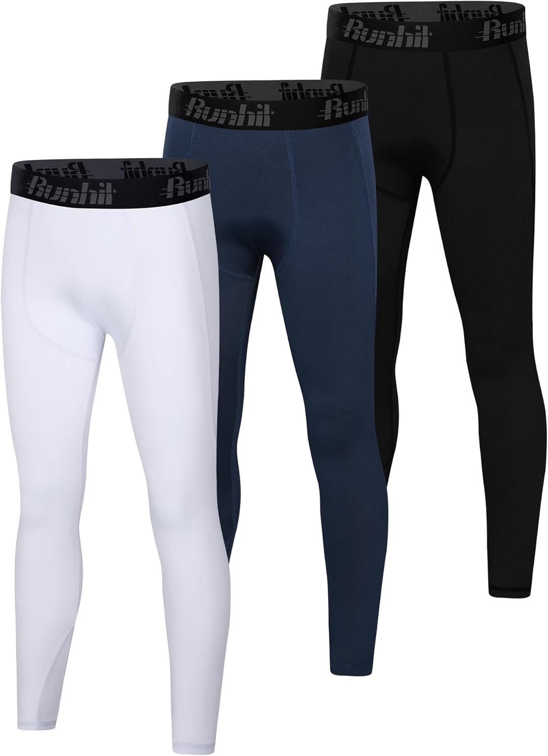 Runhit Boys Compression Leggings,Youth Athletic Tights Basketball Compression Pants,Boys Base Layer Pants Sports Legging - Image 9