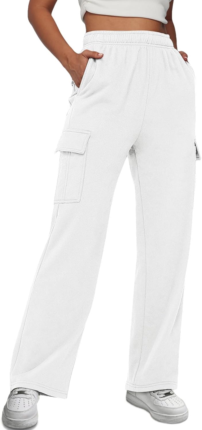 AUTOMET Womens Cargo Sweatpants Baggy Fleece High Waisted Joggers Sweat Pants Athletic Pants - Image 6