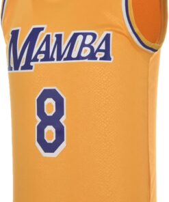 Men's Basketball Jerseys #8 Breathable 90's Hip Hop Sweatshirt Quick Dry #24 Classic Mesh Yellow S-XXL