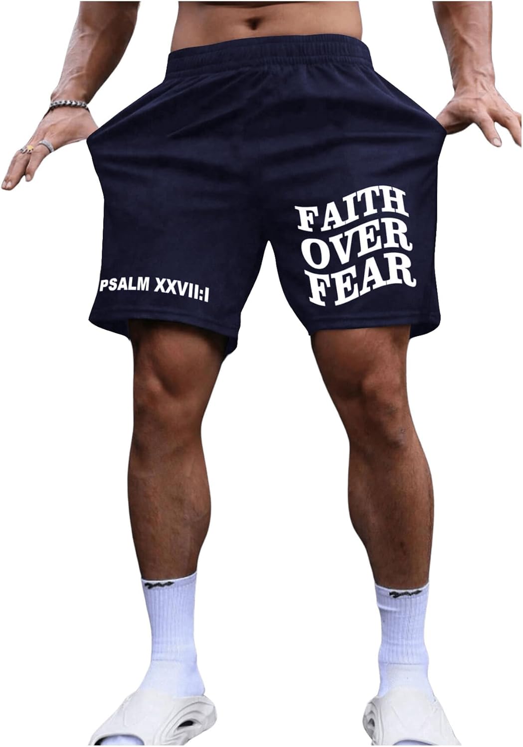 SOLY HUX Men's Graphic Shorts High Waist Elastic Casual Workout Athletic Gym Summer y2k Shorts - Image 11