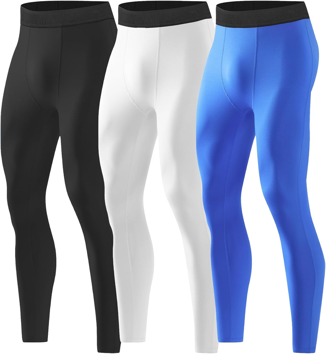 Compression Pants Leggings Running Tights for Men 1,3 or 5 Pack Athletic Base Layer Pants for Workout Basketball - Image 11