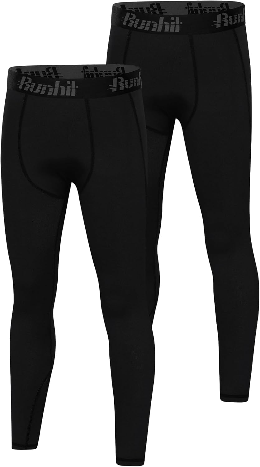 Runhit Boys Compression Leggings,Youth Athletic Tights Basketball Compression Pants,Boys Base Layer Pants Sports Legging - Image 7