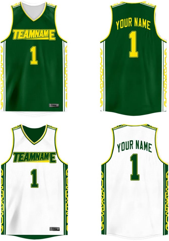 Custom Reversible Basketball Jersey Mesh Performance Uniform Personalized Printed Name Number for Men/Boy - Image 18