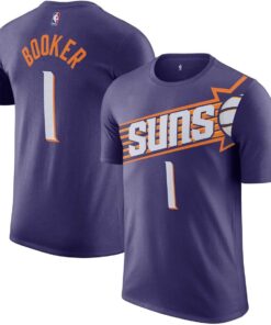 Devin Booker Phoenix Suns NBA Kids Youth 4-20 Purple Icon Edition Performance Jersey T-Shirt