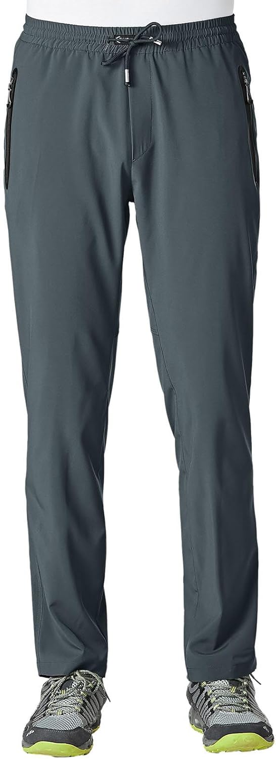 Rdruko Men's Casual Pants Lightweight Quick Dry Hiking Running Workout Outdoor Sports Sweat Pants - Image 18