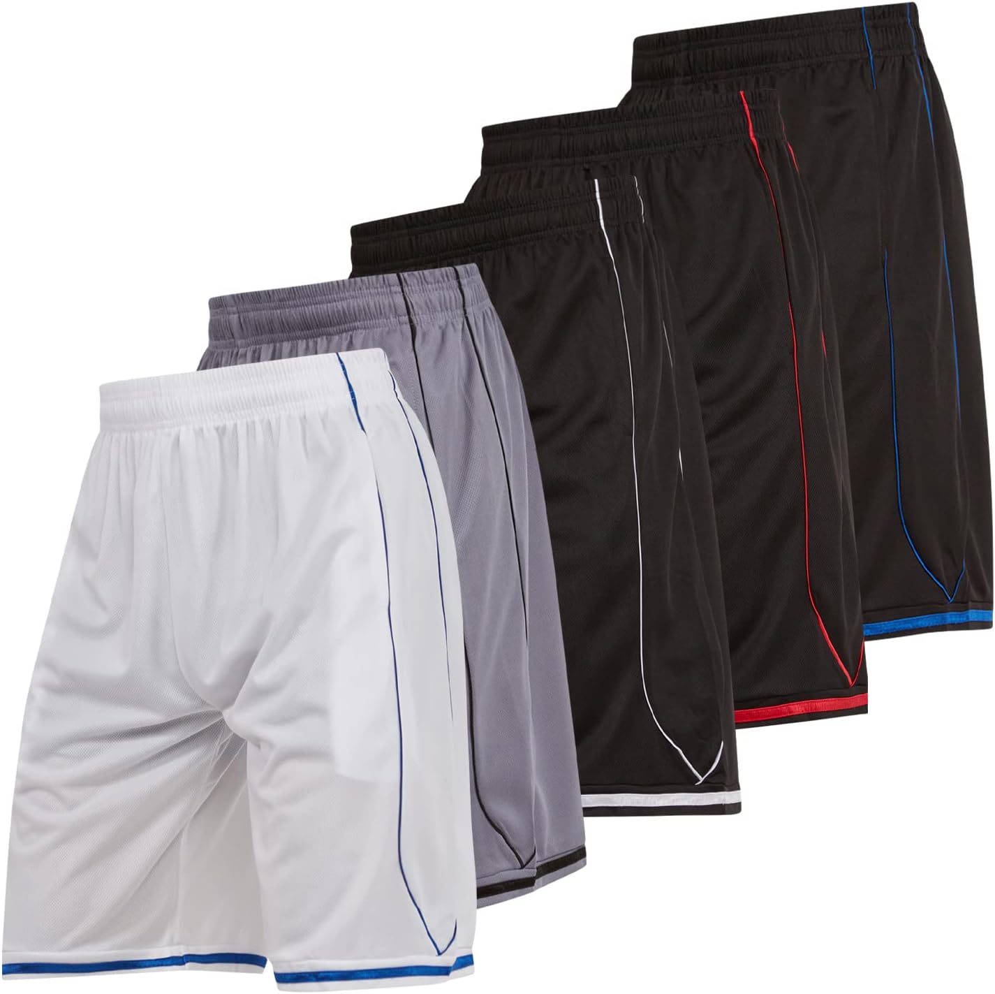 Ultra Performance 5 Pack Mens Shorts, Athletic Gym Shorts Workout Basketball Shorts for Men, SM - 5X - Image 13