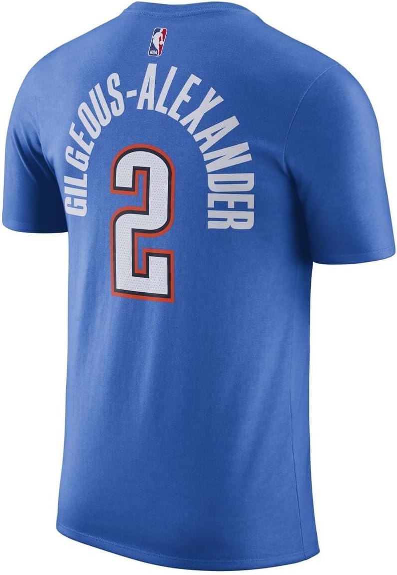 Shai Gilgeous-Alexander Oklahoma City Thunder NBA Kids Youth 4-20 Blue Icon Edition Performance Jersey T-Shirt - Image 3