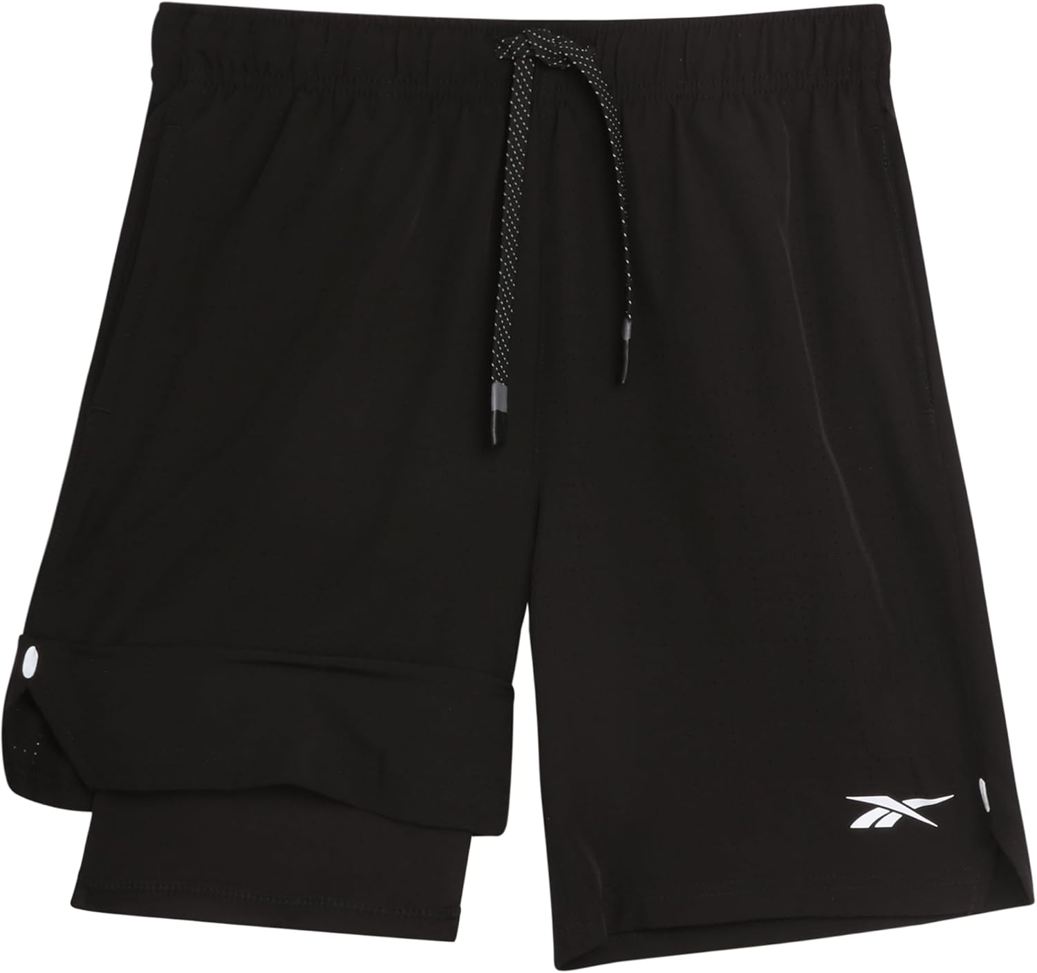 Reebok Boys Shorts - 2 in 1 Basketball Shorts with Compression Liner and Pockets - Gym and Running Boys Athletic Shorts