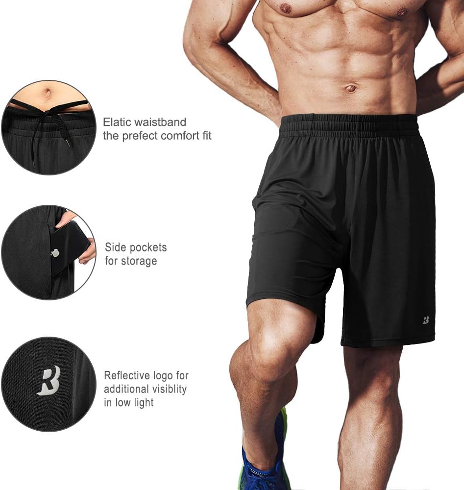 Roadbox Workout Shorts for Men Athletic Gym Running Basketball Quick Dry Short 7 Inch with Pockets for Fitness Sports 2 Pack - Image 4