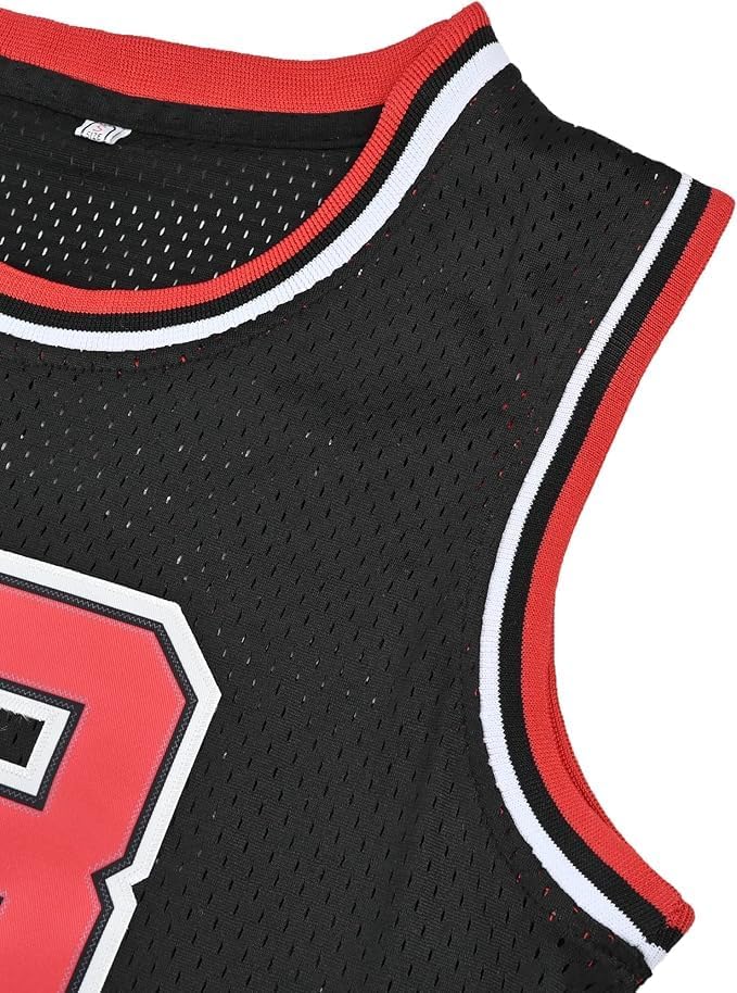 Men's Classic #23 Basketball Jersey Unisex Sweatshirt 90s Clothing Fan Shirt Gift Black/Red S-XXL - Image 2